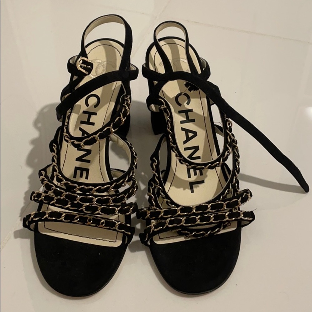 Chanel Suede Strappy Heels - Picture 3 of 7